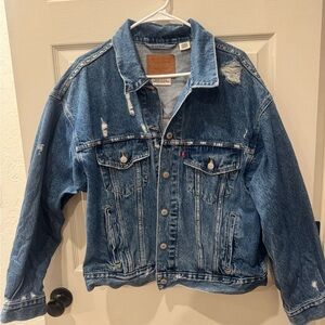 Levi's Distressed Blue Denim Jacket